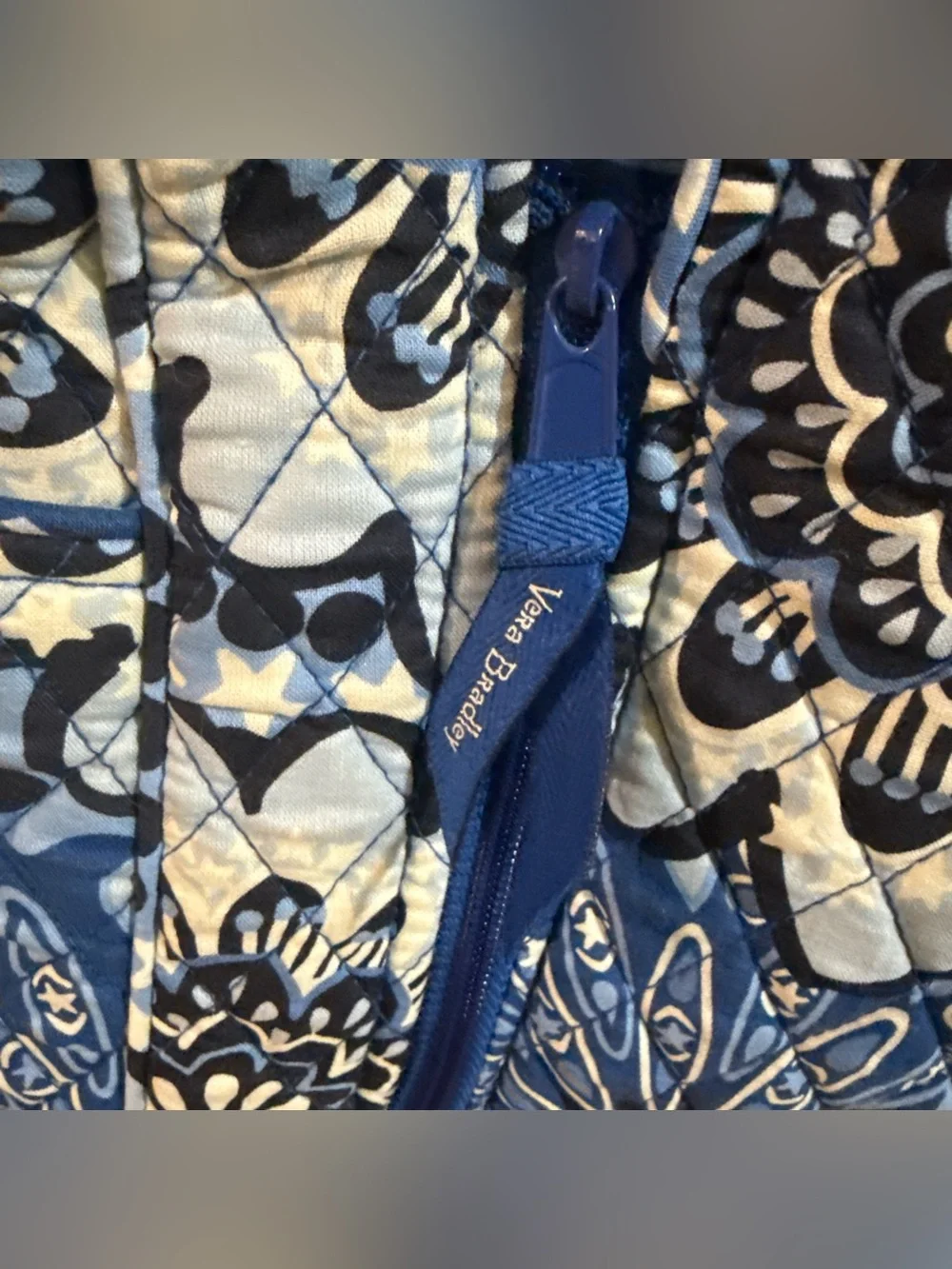 Vera Bradley Blue Floral Quilted Tote Bag